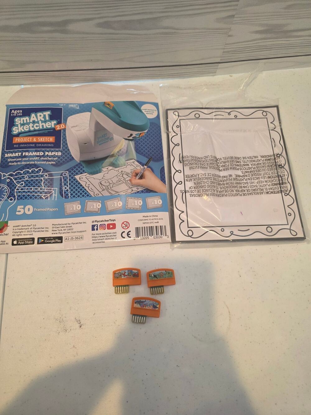 Smart Sketcher 2.0 Projector Drawing Replacement Cartridges Lot of 3 & Paper